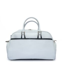 white and black golf boston bag