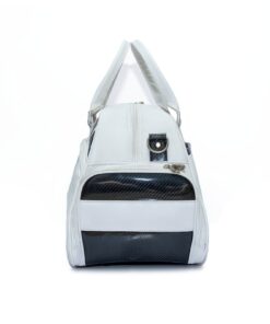 white and black golf boston bag